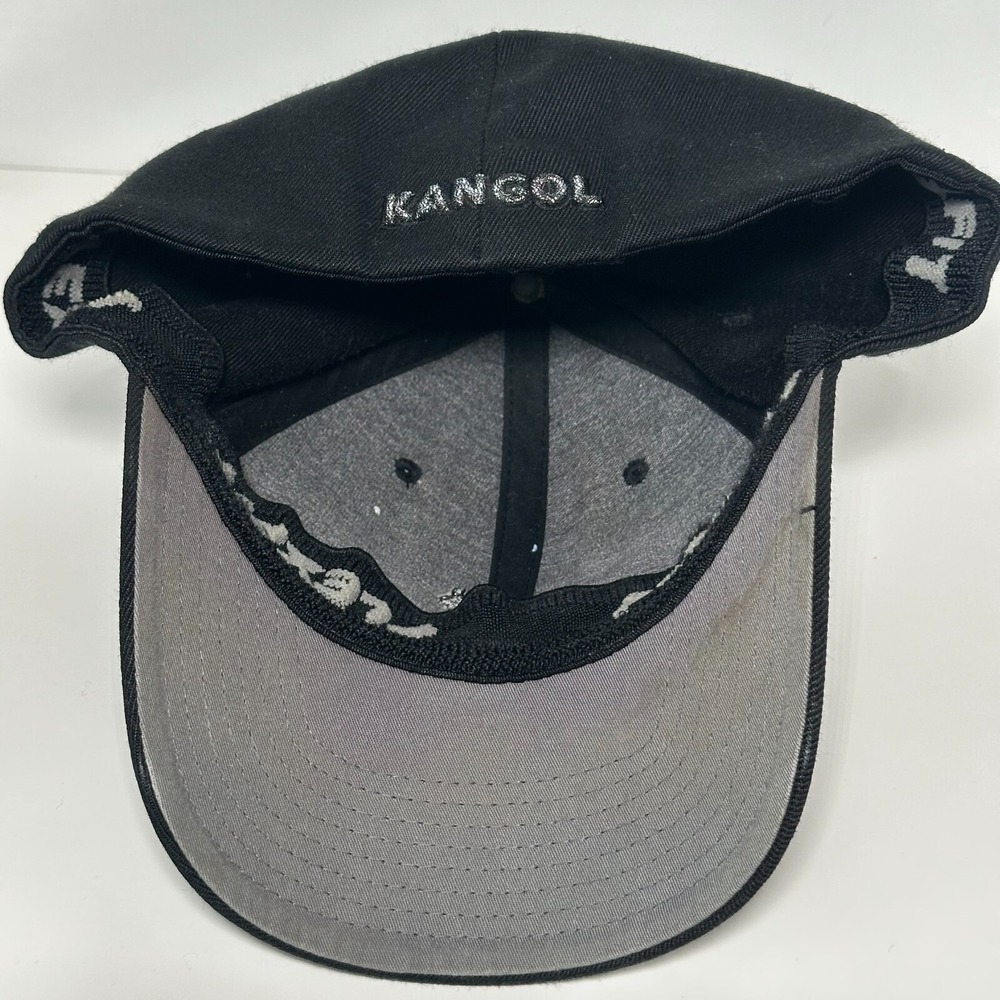 Kangol Baseball Hat Cap Unisex L/XL Wool Flexfit Stretch Black Embroidered Logo - Picture 9 of 11